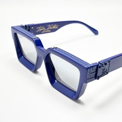 Louis Vuitton Z1165E 1.1 Millionaires Sunglasses Blue Frame Grey Lens Unisex