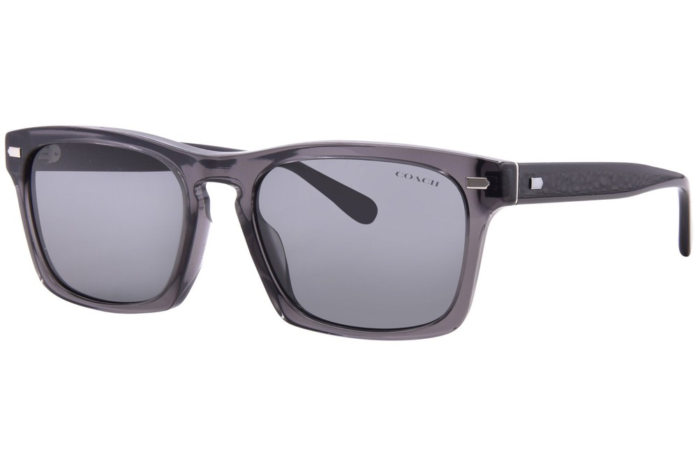 Coach CR628 HC8397U 581787 Sunglasses Men’s Transparent Grey/Grey Solid 57mm