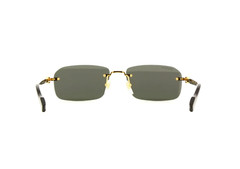 Gucci GG1221S 001 Unisex Square Sunglasses in Black/Gold with Grey Lens 100% UV