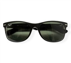 Ray-Ban New Wayfarer RB 2132 6052 Sunglasses Matte Black on Clear 55mm w/case