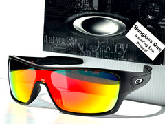 NEW Oakley TURBINE ROTOR Matte Black POLARIZED Galaxy Ruby Lens Sunglass 9307