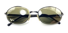 Serengeti 6793 Gunmetal Gray Black Round Oval Sunglasses Gray Lens Italy Unisex