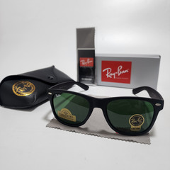 Ray-Ban RB2140 Wayfarer Sunglasses Black Frame Glass Green Lens 50-22 mm US