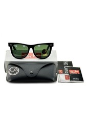 New Ray-Ban RB2140 Wayfarer Black Frame /G15 Green Unisex 54MM Sunglasses