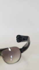 Rare Rock & Republic Apache Shield Sunglasses Black Frame Gradient Lens 135mm