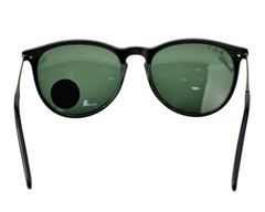 Ray-Ban Women Sunglasses RB4171 Erika Black Frame Polarized Green Lens 54mm