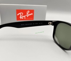 Ray-Ban New Wayfarer RB2132 Sunglasses 55mm Matte Black/Green Lens G-15