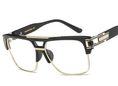 MEN SUNGLASSES CLEAR GAZELLE B-BOY HIP HOP SUNGLASSES OVERSIZED RETRO SQUARE