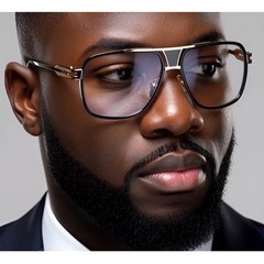 Classic Glasses Gold Black Frame Fashion Hip Hop Style Clear Lens Men Bold 2026