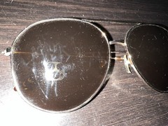 Aviator Sunglasses Unknown Brand Missing One Nose Pad, Good Shape Otherwise