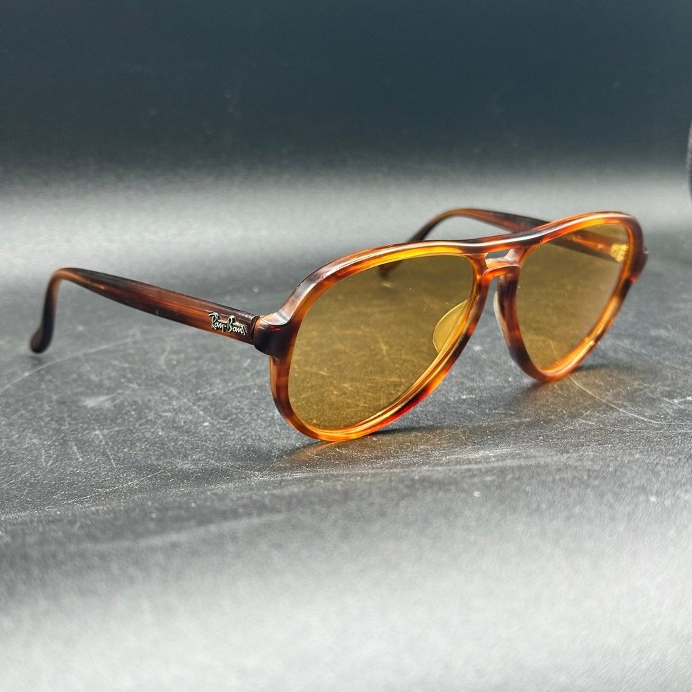 VTG 80s 90s B&L Ray Ban Vagabond Tortoise Amber B-15 Sunglasses U.S.A.