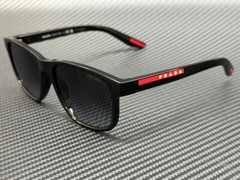 PRADA LINEA ROSSA PS 06YS 1AB09U Black Grey Gradient Men’s 56 mm Sunglasses