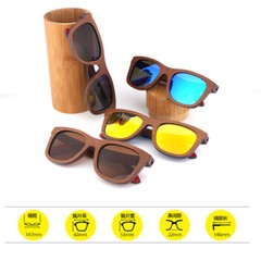 Handmade Unisex Skateboard Wood Polarized Sunglasses Outdoor Wood Frame Glasses
