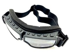 MOTORCYCLE Riding Padded Safety Protective GOGGLES Anti-Fog Lens Fit Over Helmet