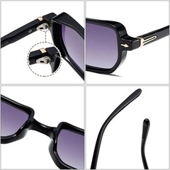 Rectangle Candy Color Sunglasses Gradient Lens UV400 Unisex Beach Party Wear