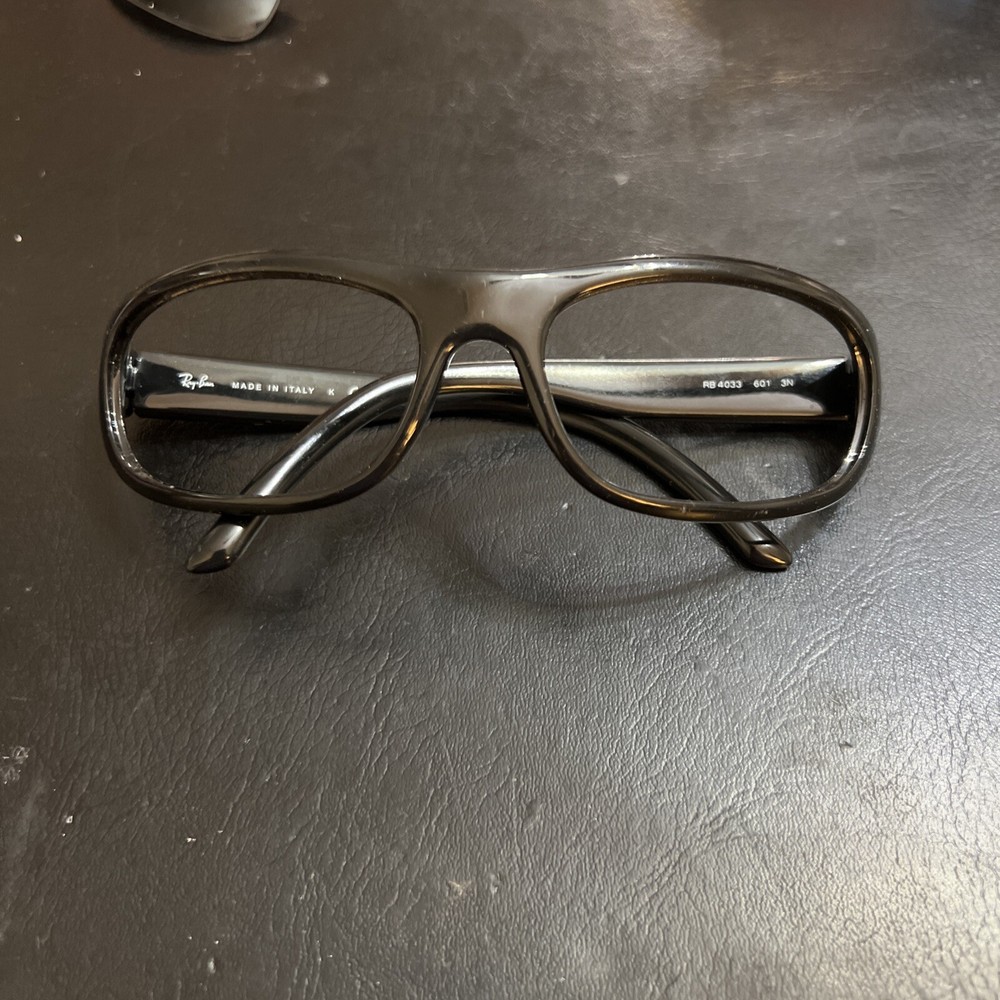 Ray Ban Italy RB 4033 601 3N Polished Black Plastic Sunglasses Frame VG47