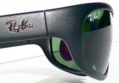 NEW* Ray Ban Sport wrap Matte Black w POLARIZED Green Lens Sunglass RB 4033
