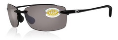 Costa Del Mar Ballast Shiny Black Frame Gray 580P Plastic Polarized Lens