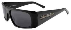 NEW Black Flys Sunglasses FLY STRAIGHT SHINY BLACK SMOKE LENS LIMITED EDITION