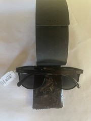 Men’s PRADA SPR 13T-F 1AB-5S0 Black/Dark Gray Lens Sunglasses PR 13T-FS