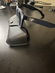 Ray-Ban RB2140 Denim Wayfarer Sunglasses Handmade Italy Blue w/ Case
