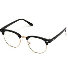 WOMEN/MEN Fashion Club Style Glasses Clear Lens Half Frame Retro Nerd Eyewear