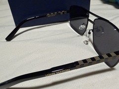 Louis Vuitton Z0259U Square Sunglasses Black Frame Gray Tinted 140mm