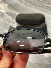 Oakley SQUARE WIRE 2.0 58mm Black Polarized Sunglasses Excellent