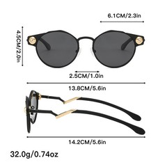 Metal Polarized Sunglasses Futuristic Design for Outdoor Cycling Sports Travel