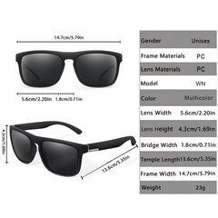 Square Polarized Sunglasses For Men Women Outdoor Sports Driving Glasses Golfing