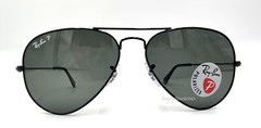 Ray Ban Sunglasses Aviator Black Classic Polarized GreenRB3025 002/58 58 mm