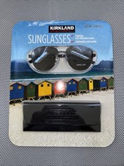 Kirkland Signature KS17 M50 Polarized Aviator Sunglasses Smoke Grey w/ Case New