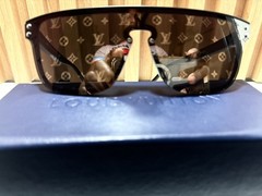 Louis Vuitton LV Waimea Sunglasses Black Monogram Logo Z1082E Shades