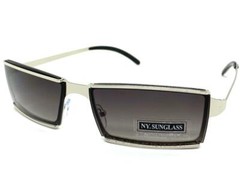 Classy Elegant Sophisticated Contemporary Modern SUN GLASSES Silver Metal Frame