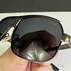 Porsche Design Gold Tone & Black Sport Sunglasses P8864 – 70mm – Smoke Gray Lens