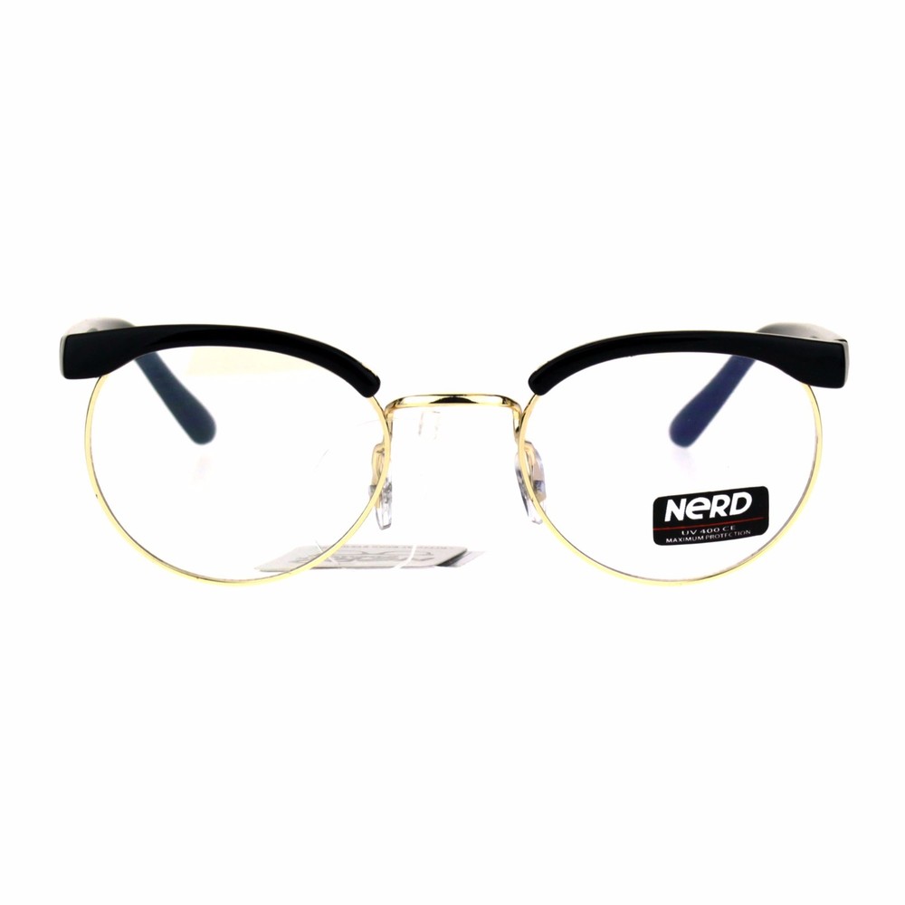 Nerd Eyewear Clear Lens Fashion Glasses Round Oval Frame Eyeglasses