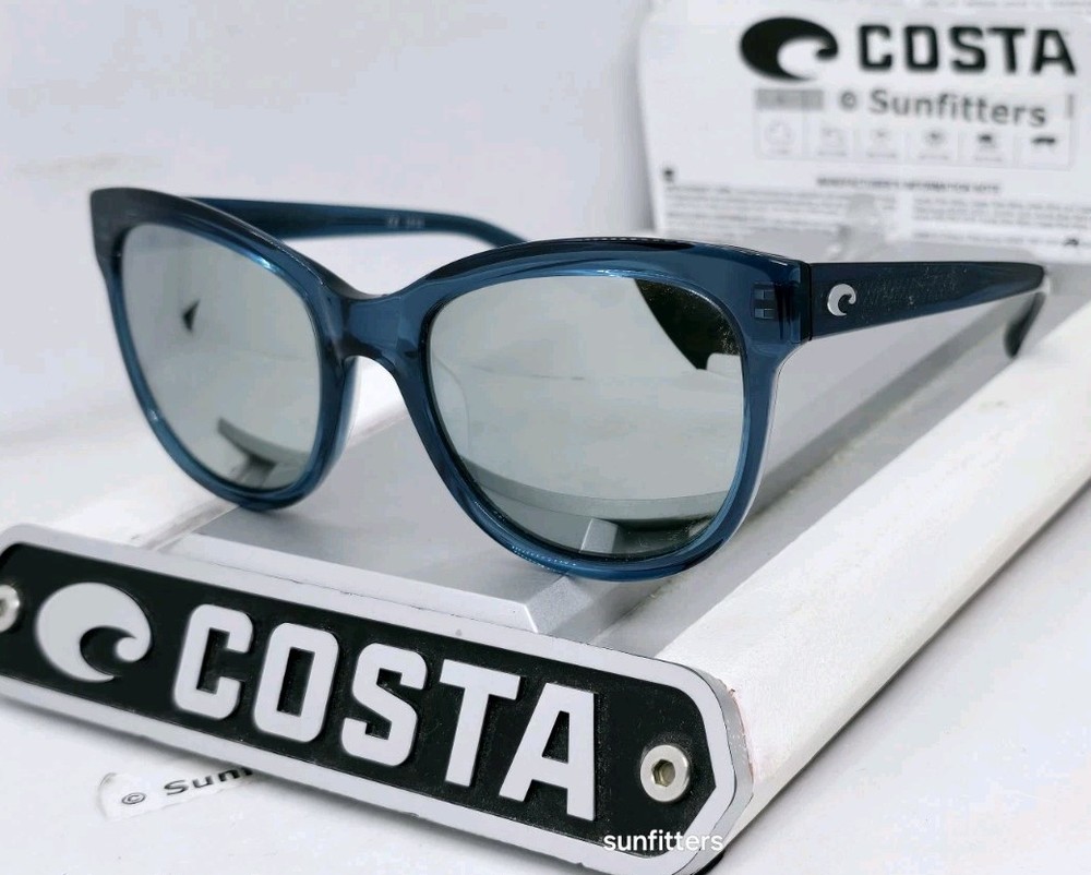 COSTA DEL MAR teal/silver mirror BIMINI polarized 580G sunglasses NEW IN BOX!