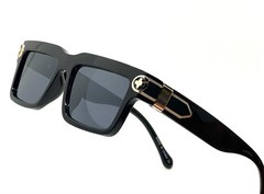 Men Sunglasses White Beige Tortoise Frame Hip Hop Style Rapper Gangster Model