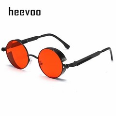 Retro Round Polarized Sunglasses Men Women Vintage Gothic Steampunk Glasses