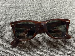 Vintage B&L Ray Ban Sunglasses Mens Brown Tortoise Green Wayfarer L2052 5022