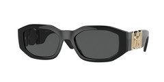 VERSACE VE4361 GB1 87 Black Grey 53 mm Unisex Sunglasses