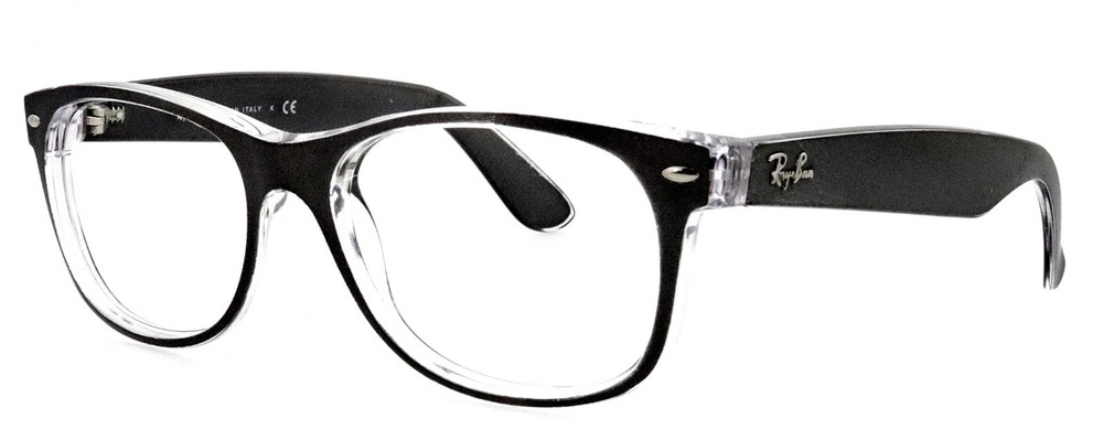 RAY-BAN RB2132 6143 55mm Gray Crystal Wayfarer Sunglasses Eyeglasses Frame Italy
