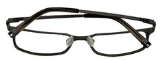 Tumi Mens Gunmetal / Stainless Steel Rectangle Eyewear Frame T106. 52mm