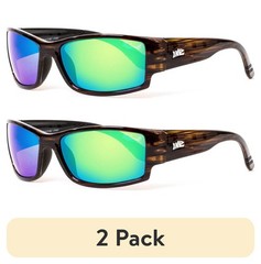 (2 pack) Polarized Performance Sports Fishing Sunglasses – Wave 1 Pair, Adult
