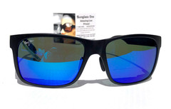 Maui Jim RED SANDS Matte Black POLARIZED Blue READERS +2.5 Sunglass B432-2M25