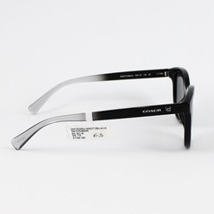 Coach Designer Sunglasses HC8285U Signature Workmark Square Black Gray Gradient