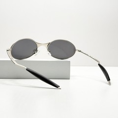 Oakley Square Wire 1.0 Sunglasses Silver Frame Black Lens New Vintage Y2K