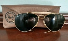 VINTAGE RAY BAN B&L WRAP EAR OUTDOORSMAN AVIATOR SUNGLASSES MADE IN USA 58-14