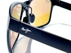UK Maui Jim RED SANDS Matte Black POLARIZED Hawaii Blue Lens Sunglass B432-2M