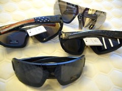 Men’s Sunglasses LOCS USA Large Shields American Flag Women’s Sunglasses 91202